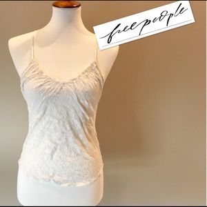 Lovely Free People Scoop Neck Lace Cami